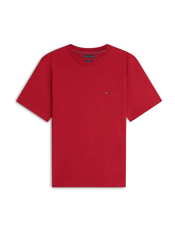 TOMMY HILFIGER TOMMY HILFIGER Majica  morsko plava / trešnja crvena / bijela