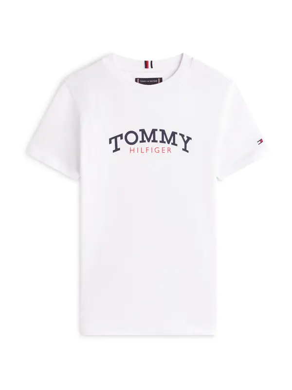 TOMMY HILFIGER TOMMY HILFIGER Majica  morsko plava / vatreno crvena / bijela