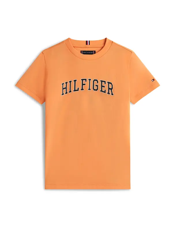 TOMMY HILFIGER TOMMY HILFIGER Majica  narančasta / crna / bijela