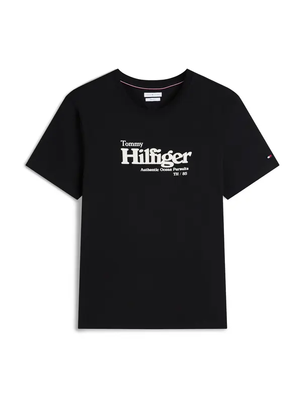 TOMMY HILFIGER TOMMY HILFIGER Majica 'NAUTICAL'  crna / bijela