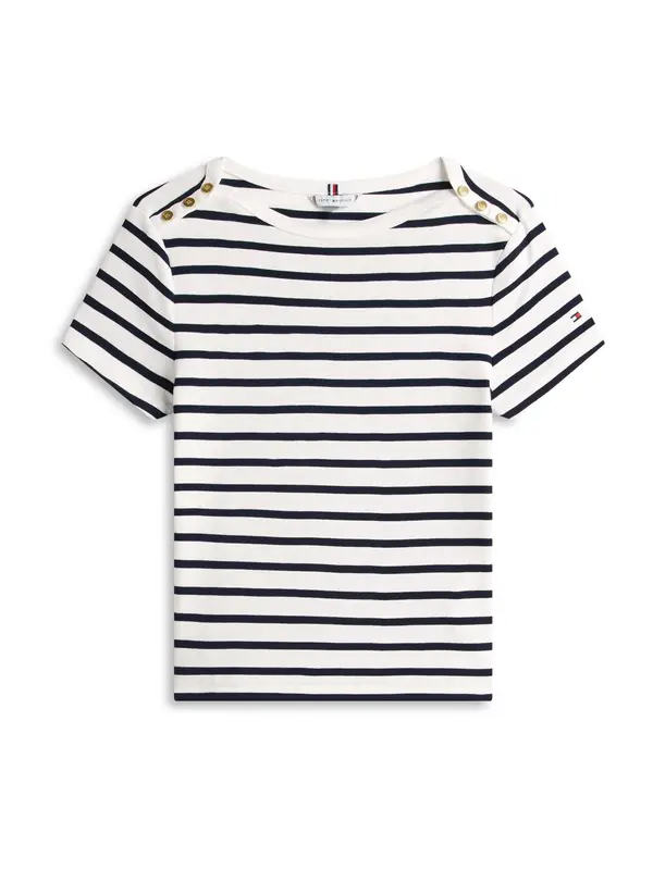 TOMMY HILFIGER TOMMY HILFIGER Majica  noćno plava / bijela