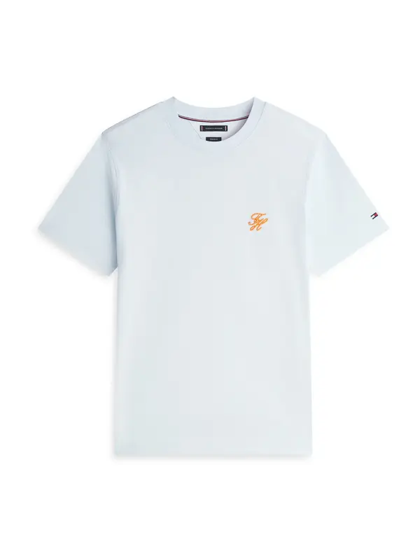 TOMMY HILFIGER TOMMY HILFIGER Majica  pastelno plava / narančasta