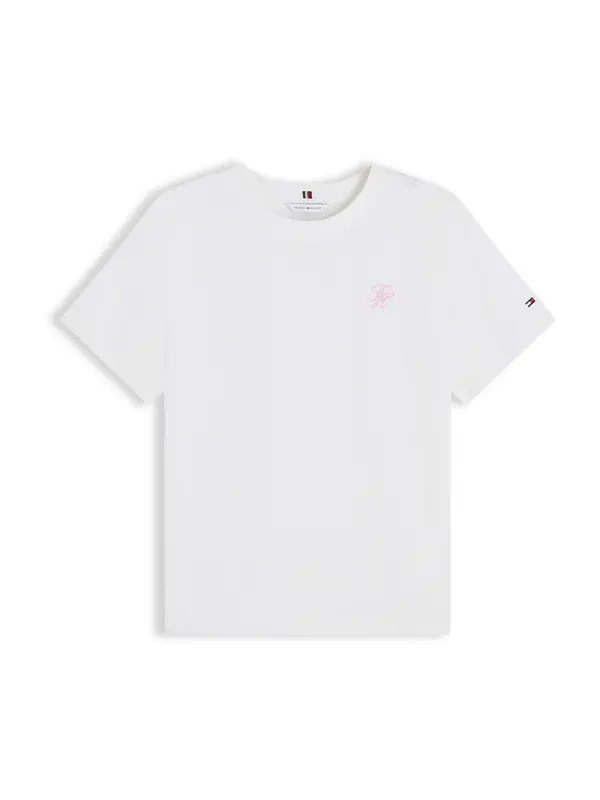 TOMMY HILFIGER TOMMY HILFIGER Majica  pastelno roza / bijela