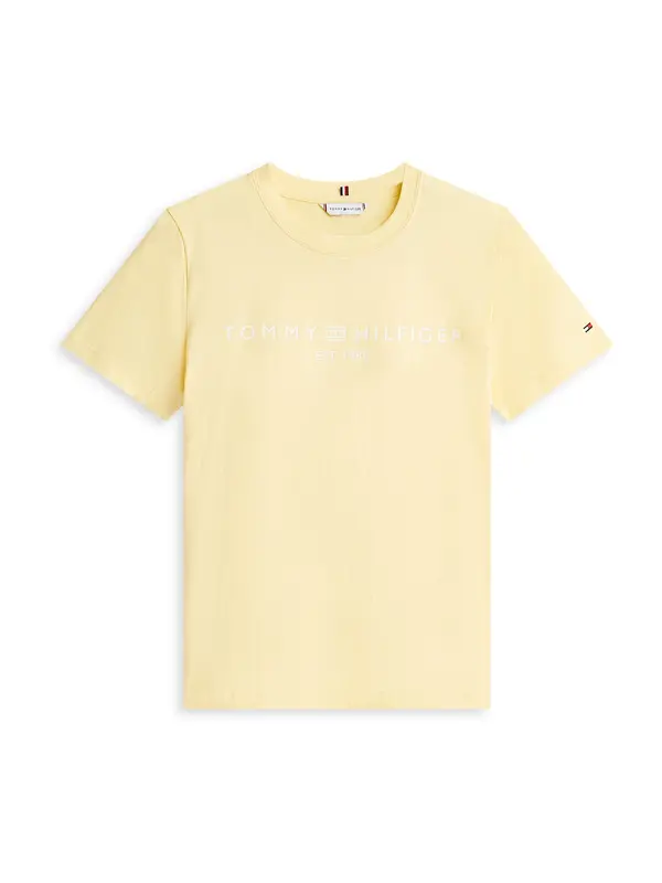 TOMMY HILFIGER TOMMY HILFIGER Majica  pastelno žuta / bijela