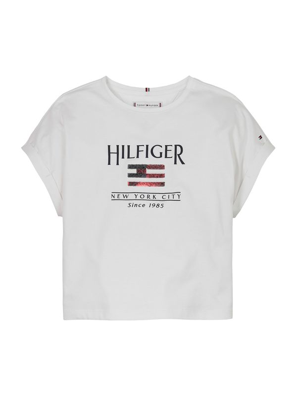 TOMMY HILFIGER TOMMY HILFIGER Majica  plava / morsko plava / svijetlonarančasta / bijela