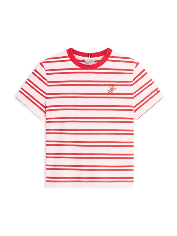 TOMMY HILFIGER TOMMY HILFIGER Majica  rosé / crvena / bijela