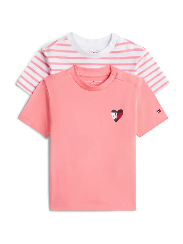 TOMMY HILFIGER TOMMY HILFIGER Majica  roza / ružičasta / bijela