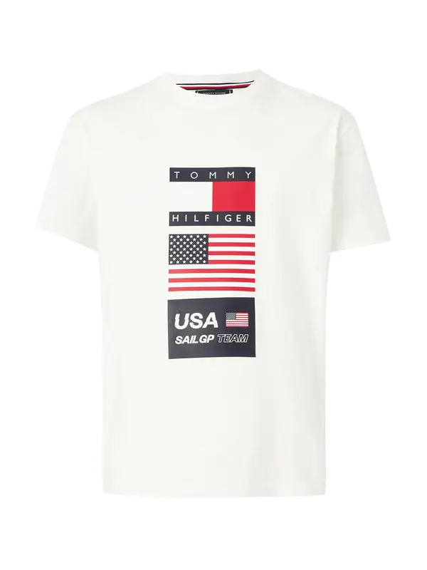 TOMMY HILFIGER TOMMY HILFIGER Majica 'SAILGP'  morsko plava / trešnja crvena / bijela / vuneno bijela