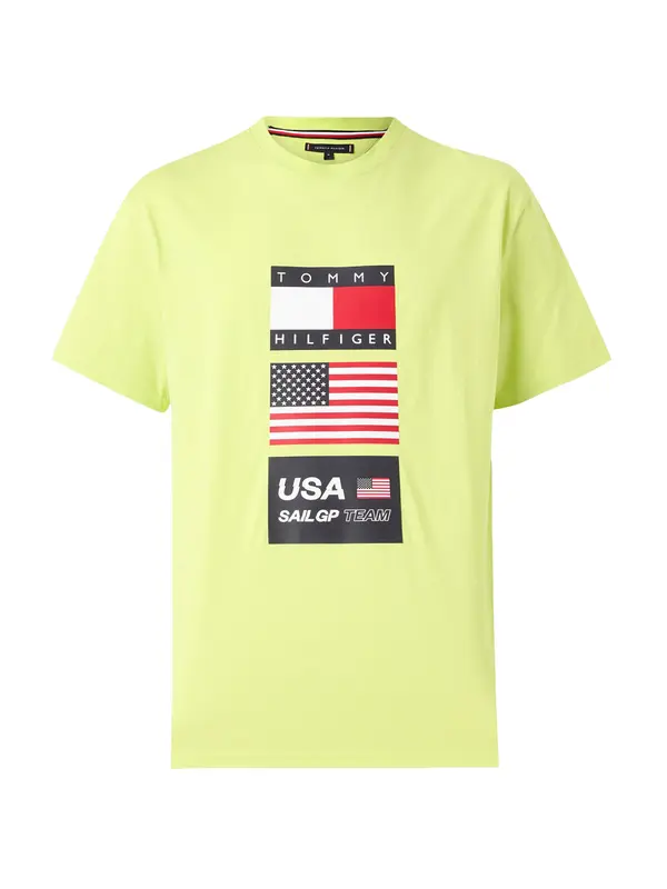 TOMMY HILFIGER TOMMY HILFIGER Majica 'SAILGP SAILING'  svijetlozelena / crvena / crna / bijela