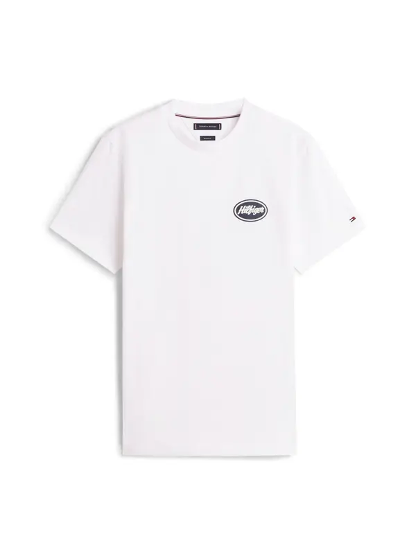 TOMMY HILFIGER TOMMY HILFIGER Majica 'SERVICE STATION'  ecru/prljavo bijela / mornarsko plava / crvena