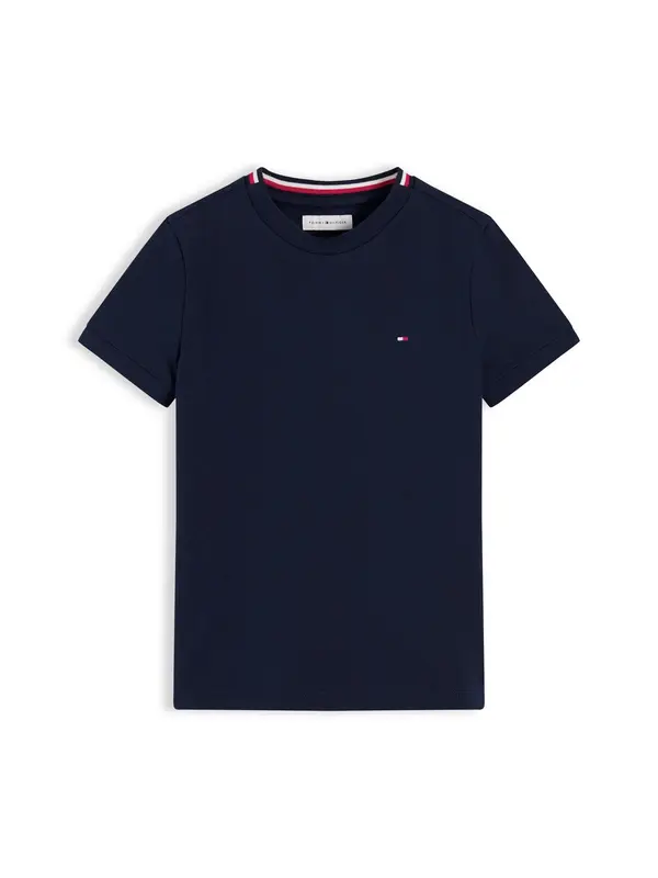 TOMMY HILFIGER TOMMY HILFIGER Majica 'Signature Tape Collar'  mornarsko plava