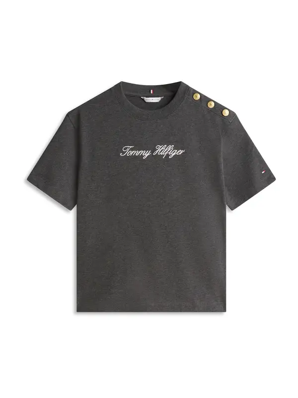 TOMMY HILFIGER TOMMY HILFIGER Majica  siva / bijela