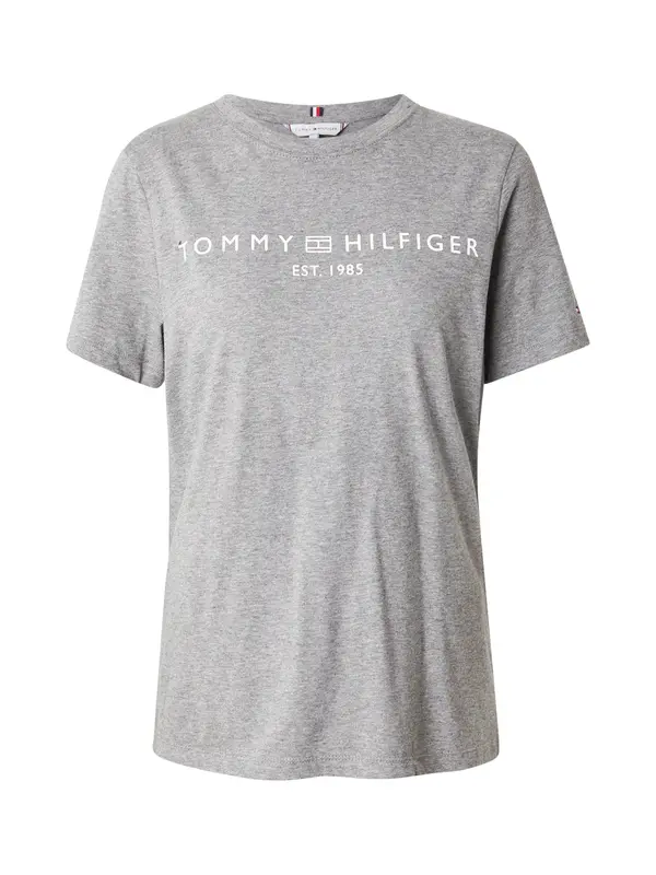 TOMMY HILFIGER TOMMY HILFIGER Majica  siva melange / bijela