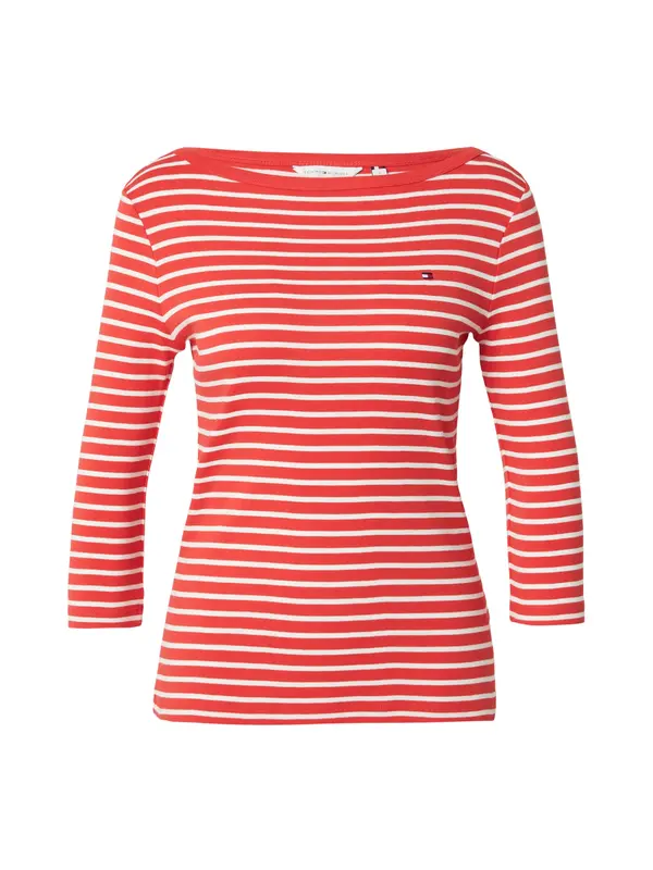 TOMMY HILFIGER TOMMY HILFIGER Majica 'Slim'  crvena / bijela