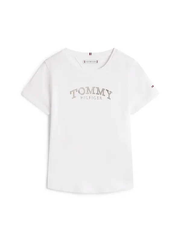 TOMMY HILFIGER TOMMY HILFIGER Majica  srebro / bijela