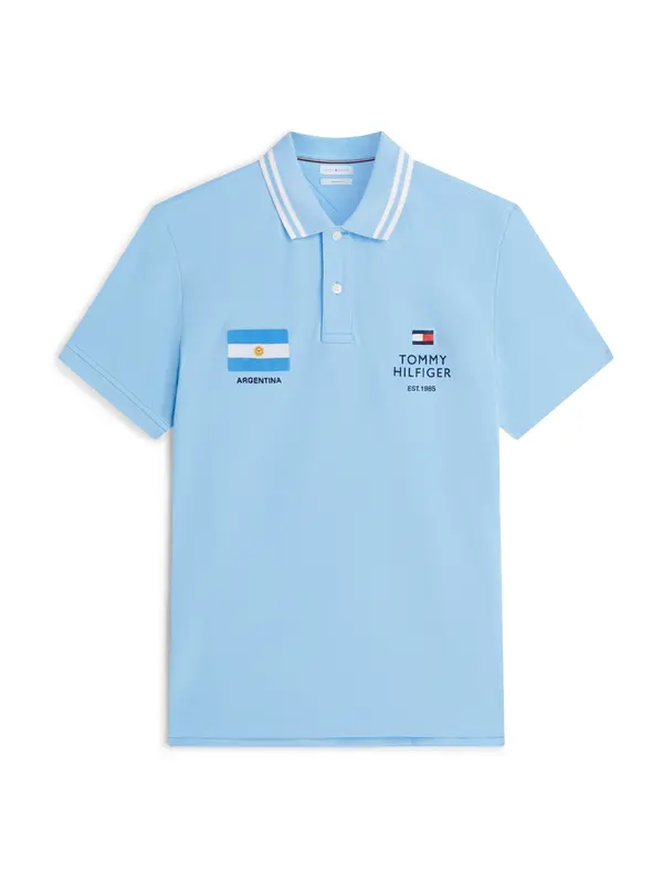 TOMMY HILFIGER TOMMY HILFIGER Majica 'STANDARD COUNTRY ARGEN'  morsko plava / azur / svijetloplava / bijela