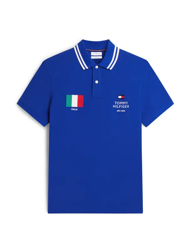 TOMMY HILFIGER TOMMY HILFIGER Majica 'STANDARD COUNTRY ITALY'  kraljevsko plava / zelena / crvena / bijela