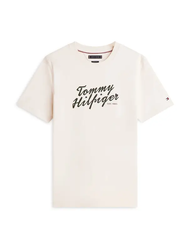 TOMMY HILFIGER TOMMY HILFIGER Majica 'SUMMER'  svijetlobež / menta / crna