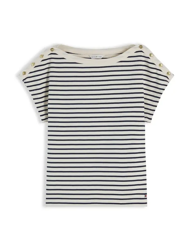 TOMMY HILFIGER TOMMY HILFIGER Majica  svijetlobež / mornarsko plava