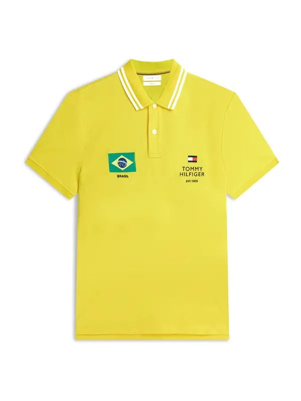 TOMMY HILFIGER TOMMY HILFIGER Majica  svijetložuta / kraljevski zelena / svijetlo crvena / crna