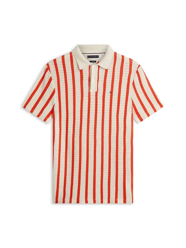 TOMMY HILFIGER TOMMY HILFIGER Majica  tamno narančasta / prljavo bijela