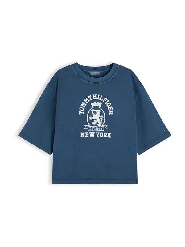 TOMMY HILFIGER TOMMY HILFIGER Majica  tamno plava / bijela