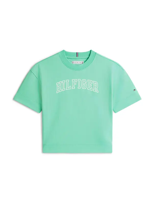 TOMMY HILFIGER TOMMY HILFIGER Majica 'VARSITY'  menta / bijela