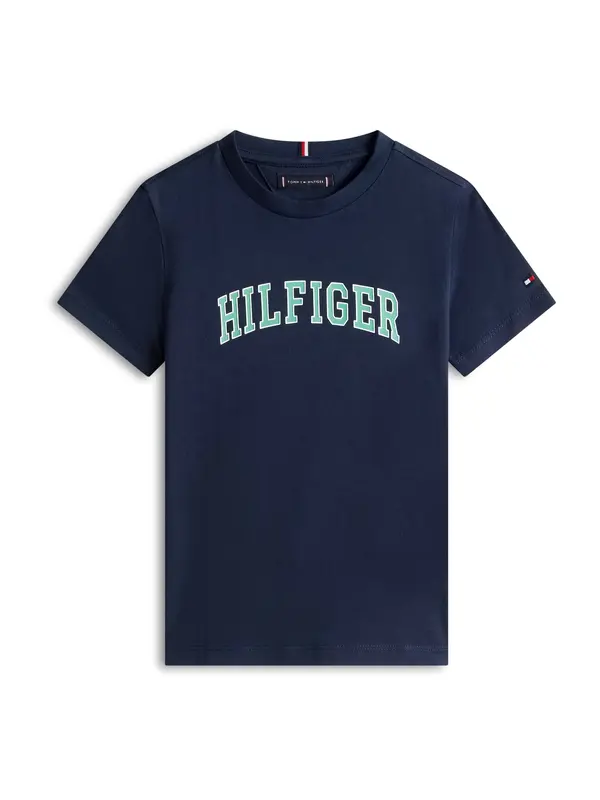 TOMMY HILFIGER TOMMY HILFIGER Majica 'Varsity'  mornarsko plava / svijetlozelena / bijela