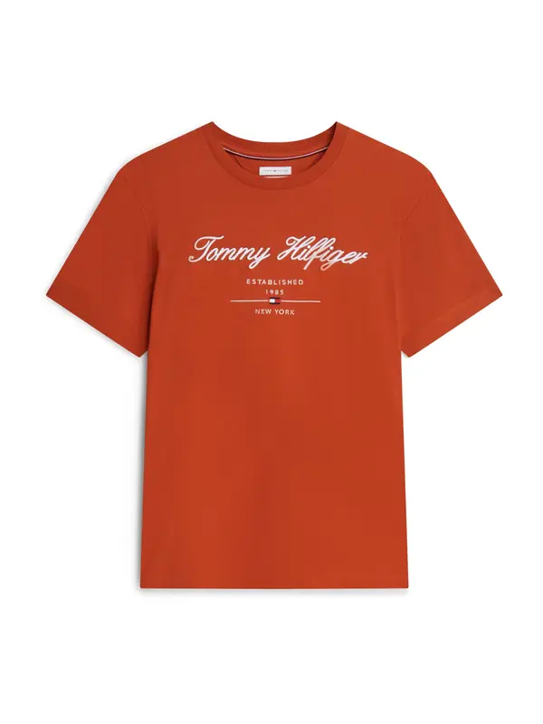 TOMMY HILFIGER TOMMY HILFIGER Majica  vatreno crvena / bijela