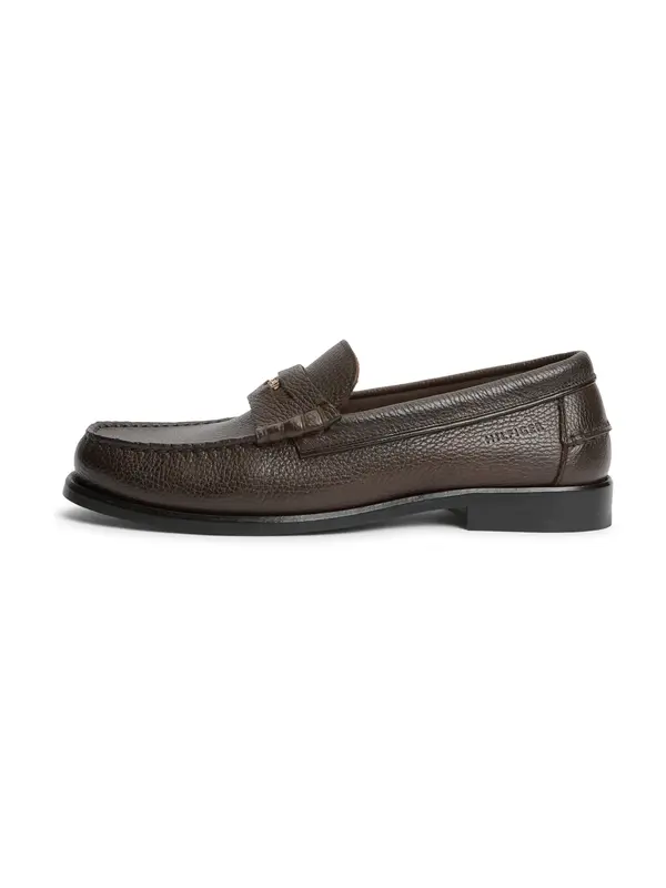 TOMMY HILFIGER TOMMY HILFIGER Mokasinke 'Pebble Grain Penny'  čokolada