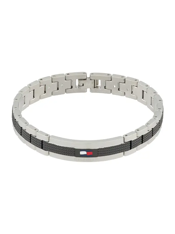 TOMMY HILFIGER TOMMY HILFIGER Narukvica 'NELSON'  crna / srebro