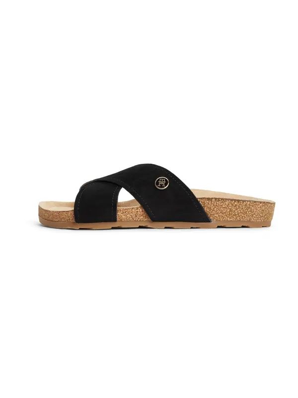 TOMMY HILFIGER TOMMY HILFIGER Natikače s potpeticom 'CLASSIC'  crna