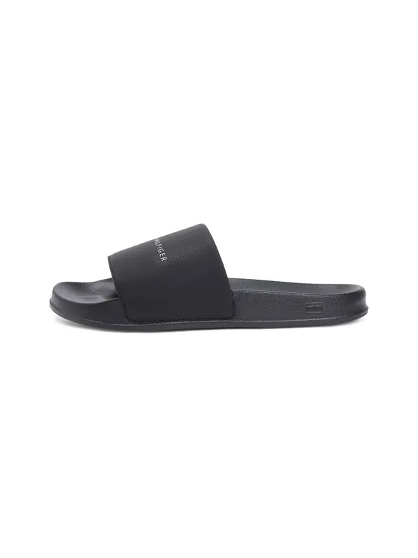 TOMMY HILFIGER TOMMY HILFIGER Natikače s potpeticom  crna / bijela