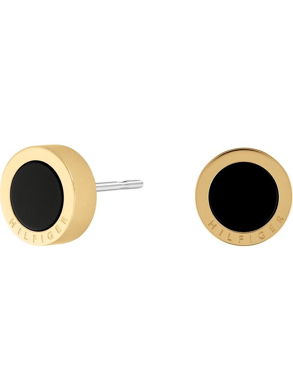 TOMMY HILFIGER TOMMY HILFIGER Naušnice  zlatna / crna