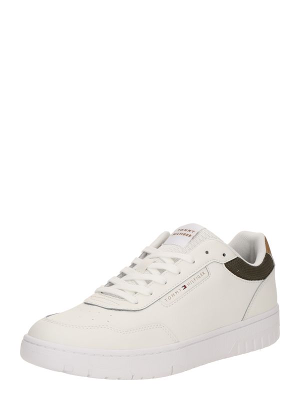 TOMMY HILFIGER TOMMY HILFIGER Niske tenisice 'BASKET CORE LITE'  svijetlosmeđa / tamno zelena / bijela