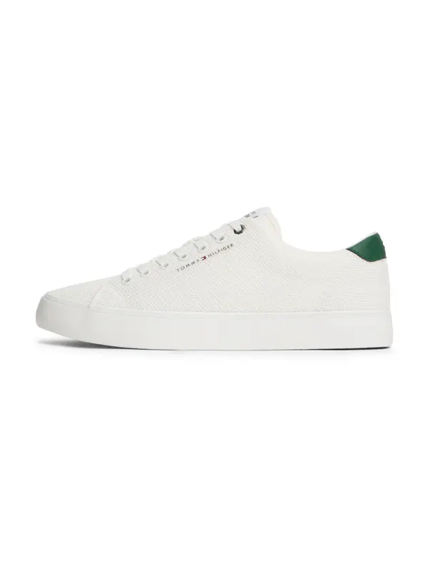 TOMMY HILFIGER TOMMY HILFIGER Niske tenisice  boja slonovače / tamno zelena