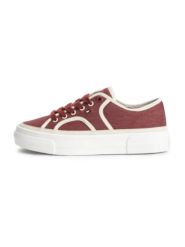 TOMMY HILFIGER TOMMY HILFIGER Niske tenisice  bordo / bijela