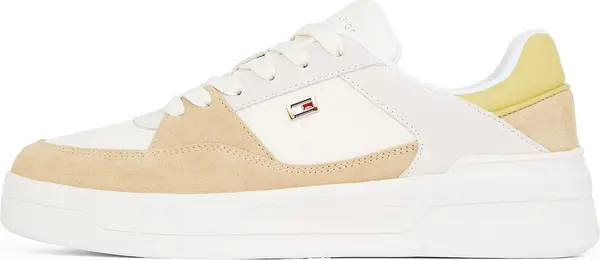 TOMMY HILFIGER TOMMY HILFIGER Niske tenisice 'ESSENTIAL BASKET'  bež / limun žuta / svijetlosiva / bijela