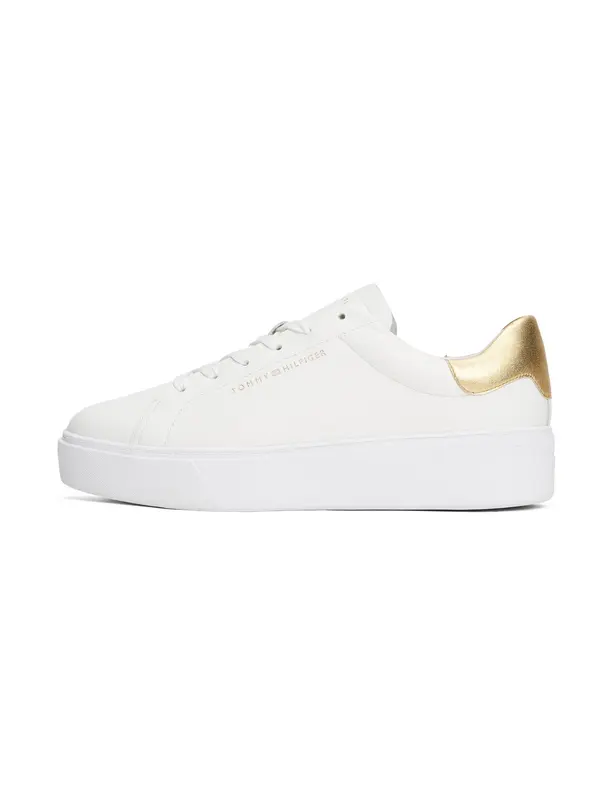 TOMMY HILFIGER TOMMY HILFIGER Niske tenisice 'ESSENTIAL'  zlatna / bijela