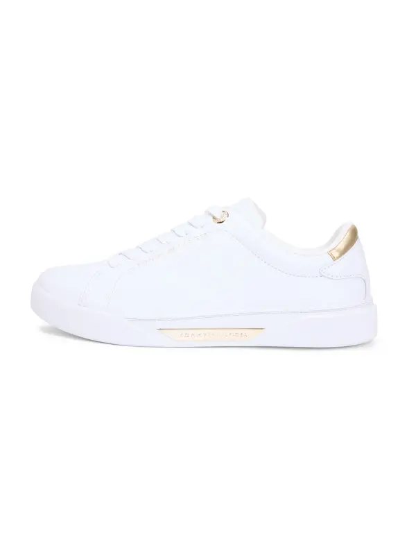 TOMMY HILFIGER TOMMY HILFIGER Niske tenisice 'ESSENTIAL'  zlatna / bijela