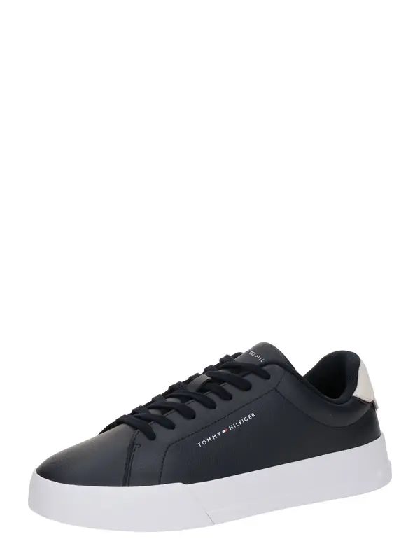 TOMMY HILFIGER TOMMY HILFIGER Niske tenisice 'Logo Court With'  morsko plava / bijela