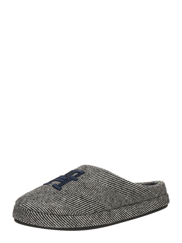 TOMMY HILFIGER TOMMY HILFIGER Papuče 'EMBROI HERRINGBONE'  tamno plava / crna