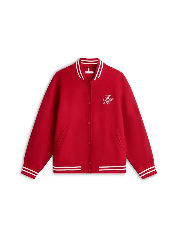 TOMMY HILFIGER TOMMY HILFIGER Prijelazna jakna  karmin crvena / bijela