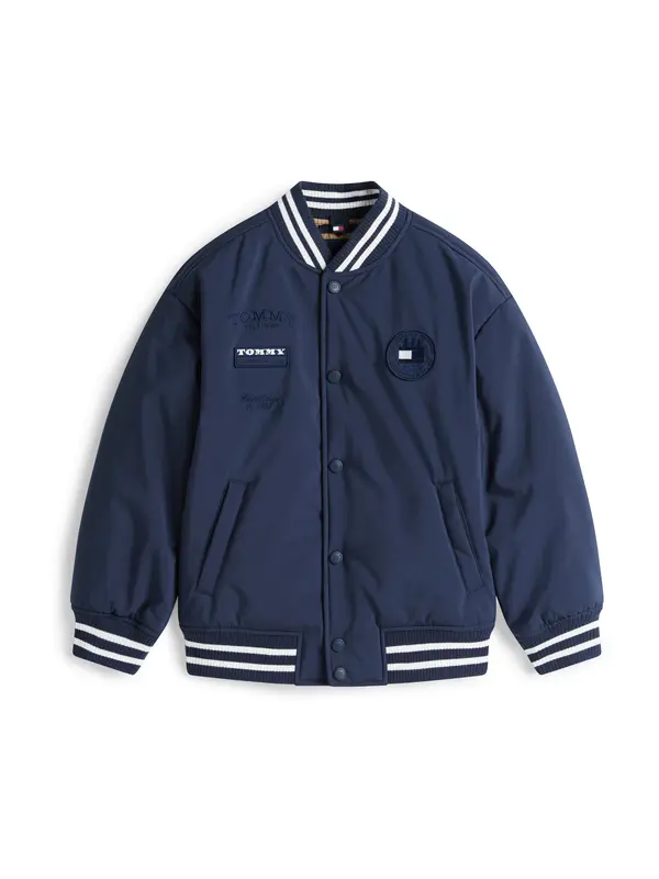 TOMMY HILFIGER TOMMY HILFIGER Prijelazna jakna  mornarsko plava / bijela