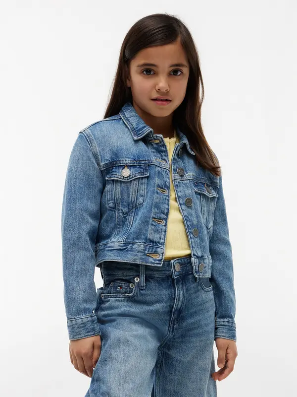 TOMMY HILFIGER TOMMY HILFIGER Prijelazna jakna  mornarsko plava / plavi traper / crvena / bijela