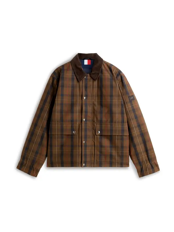 TOMMY HILFIGER TOMMY HILFIGER Prijelazna jakna  mornarsko plava / smeđa / crvena