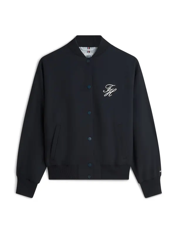 TOMMY HILFIGER TOMMY HILFIGER Prijelazna jakna  morsko plava / bijela