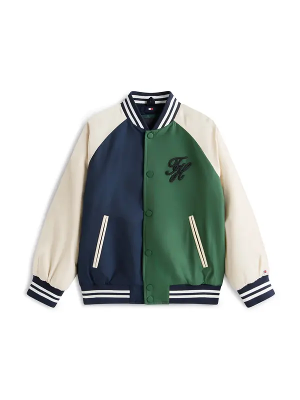 TOMMY HILFIGER TOMMY HILFIGER Prijelazna jakna  svijetlobež / tamno plava / zelena