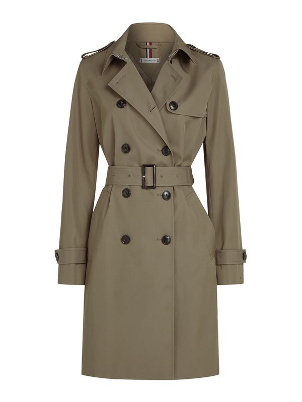 TOMMY HILFIGER TOMMY HILFIGER Prijelazni kaput 'COTTON DB SLIM FIT TRENCH'  smeđa