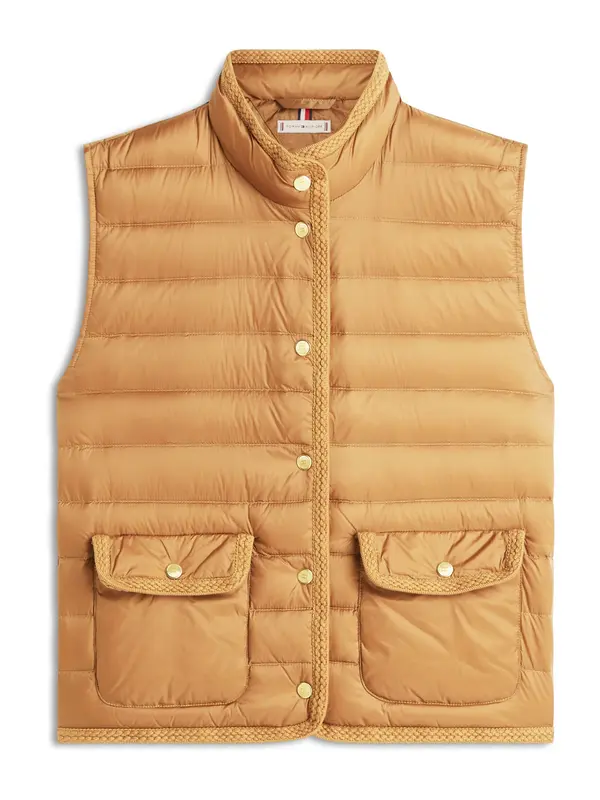 TOMMY HILFIGER TOMMY HILFIGER Prsluk  zeleno smeđa